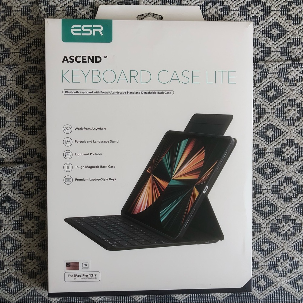 ESR ascend Keyboard Case Lite iPad Pro 12.9” Bluetooth